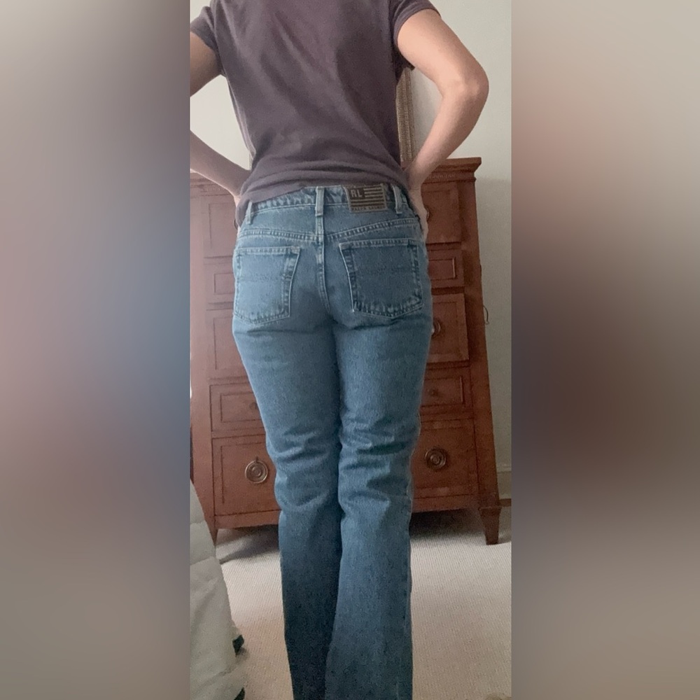 Ralph Lauren Polo Jeans sz 25 rigid denim high waist trendy $180 straight leg